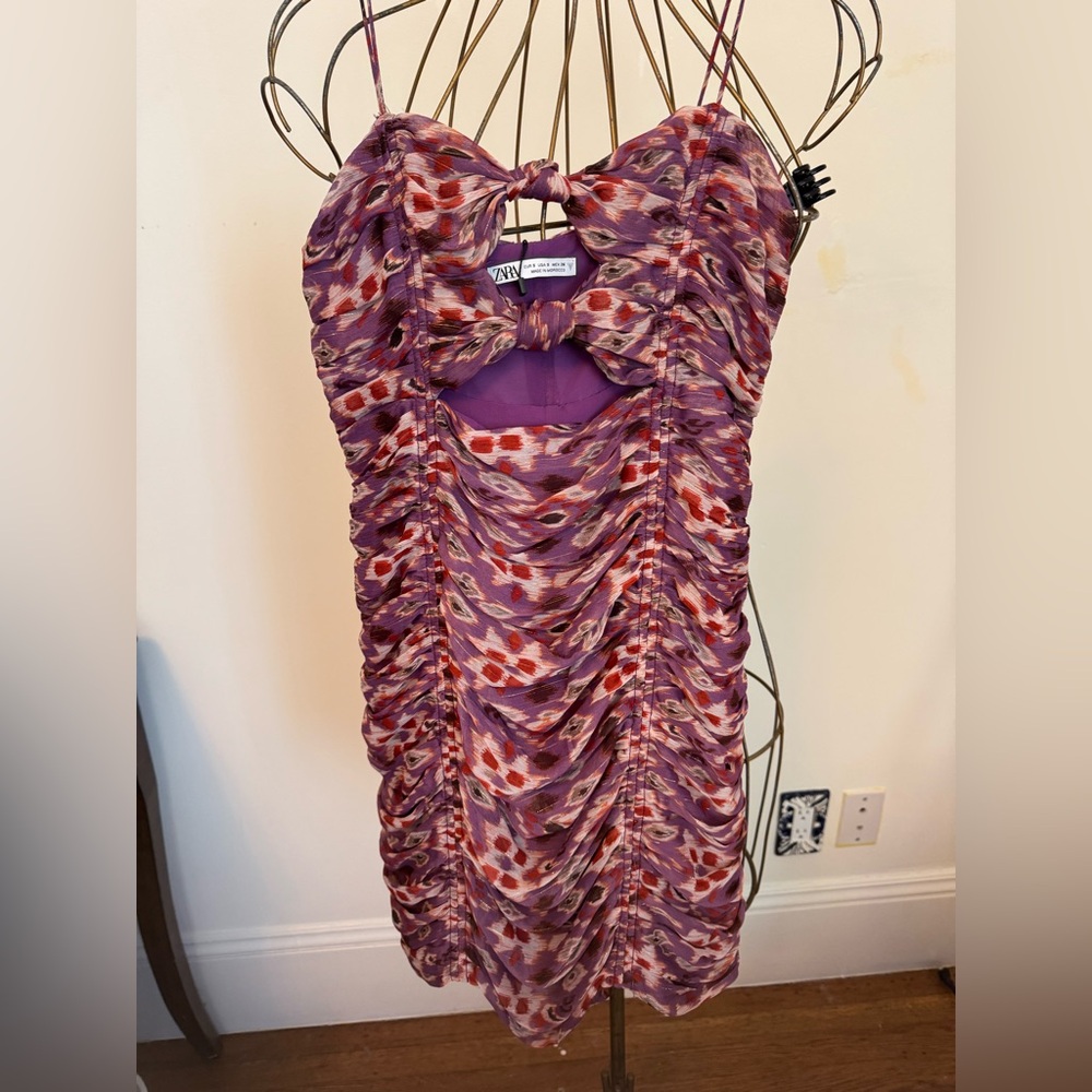 Zara Purple and Red Mini Dress